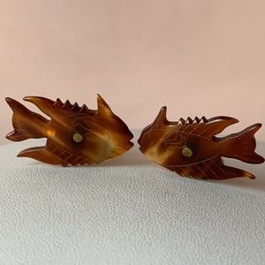 Antique 12k GF Tortoise  Cufflinks numbered